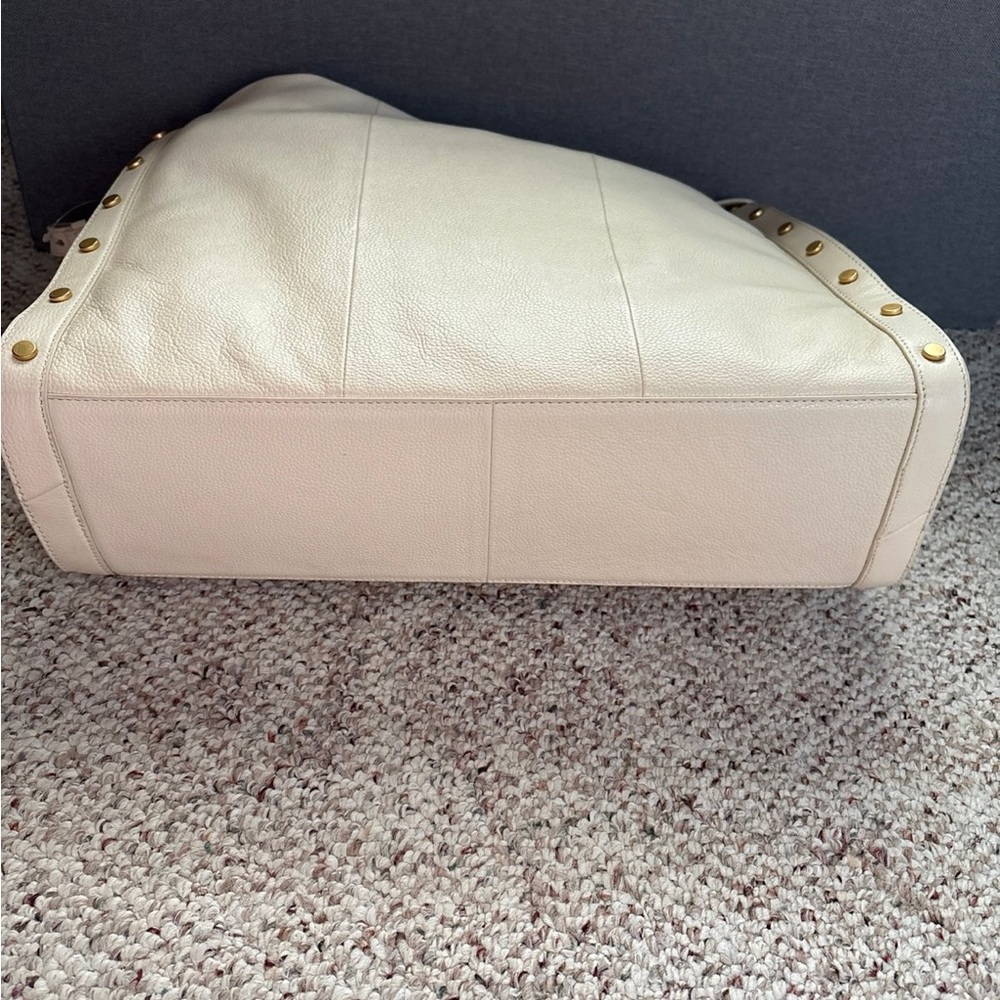 Vince Camino Lisha Leather Large bag Cream Leather Shoulder Bag - Picture 5 of 10